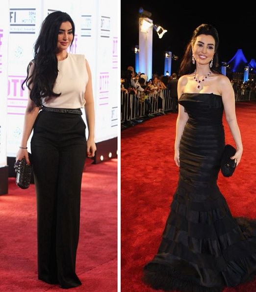 ميساء المغربي تختار فساتينه بموضة المونوكروم