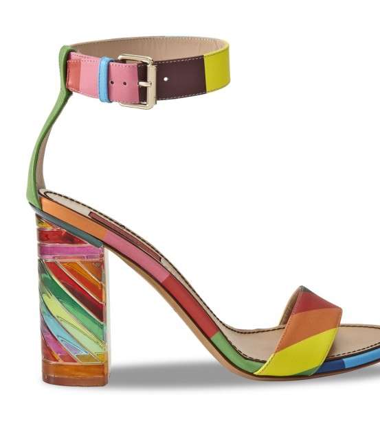 حذاء مع رباط على الكاحل من مجموعة Rainbow من توقيع فالينتينو