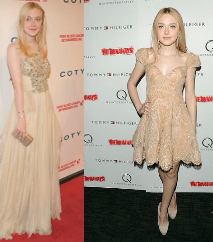 داكوتا فانينغ في فساتين إيلي صعب