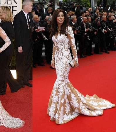 جينيفر لوبيز في فستان نجوى كرم من تصميم زهير مراد