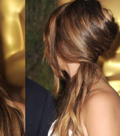 جنيفر لورنس بالتسريحة الجانبية