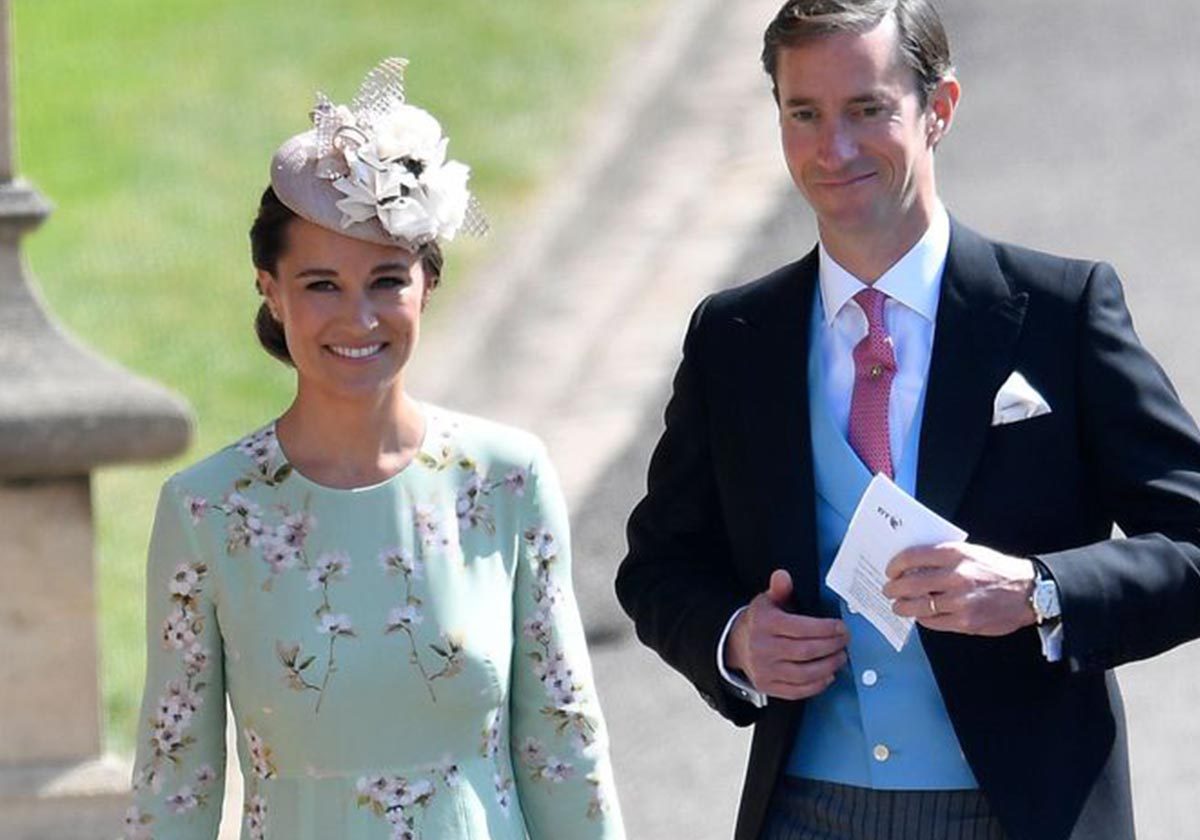 بيبا وزوجها في حفل زفاف الأمير هاري وميغان ماركل