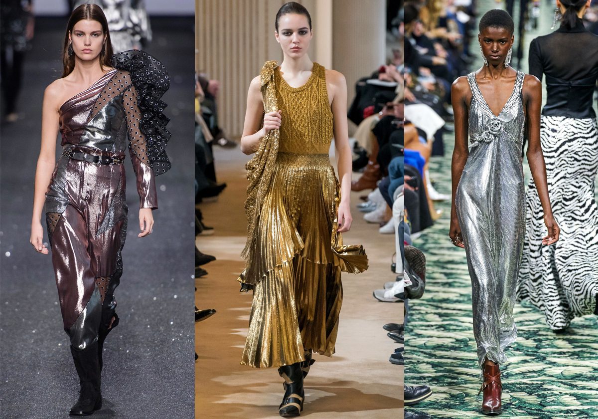 من اليمين إلى اليسار Paco Rabanne وAltuzarra وAlberta Ferretti