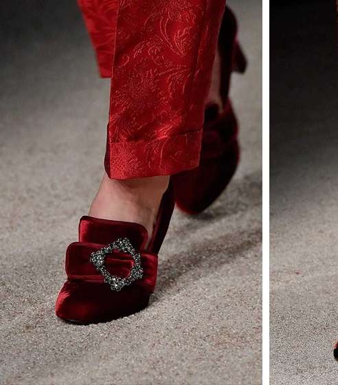 من البيرتا فيريتي، اليك موضة الاحذية المطرزة واحذية المخمل