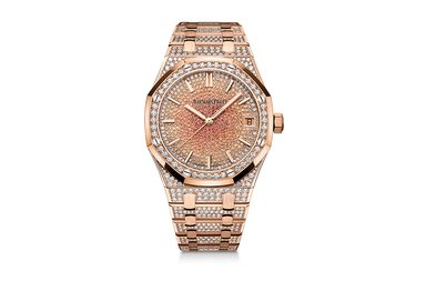 اوديمار بيغيه رويال اوك اوتوماتيك المرصعة بالاحجار الكريمة