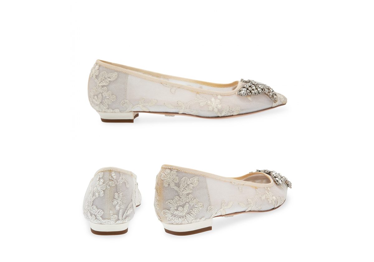 اجمل احذية للعروس من دون كعب لاطلالة انيقة ومريحة في زفافها