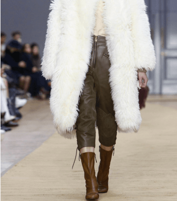 موضة معطف الفرو الضخم من كلوي لشتاء 2017