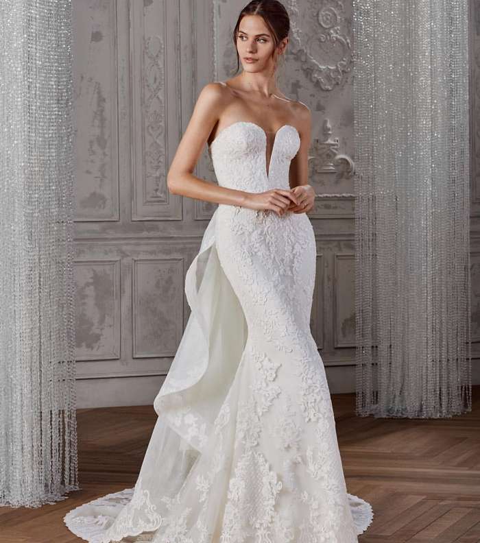 صور اجمل فستان زفاف ضيق