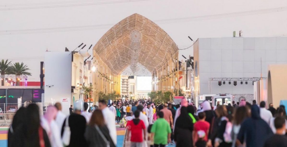 الزحام في منطقة بوليفارد الرياض