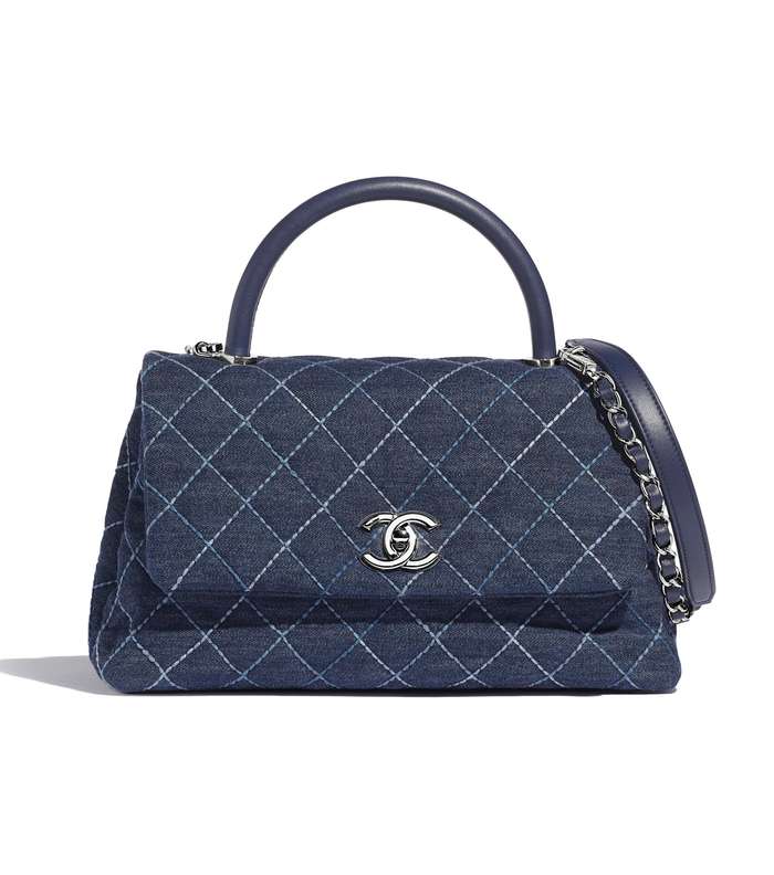 حقيبة CHANEL Top Handle بقماش الدنيم
