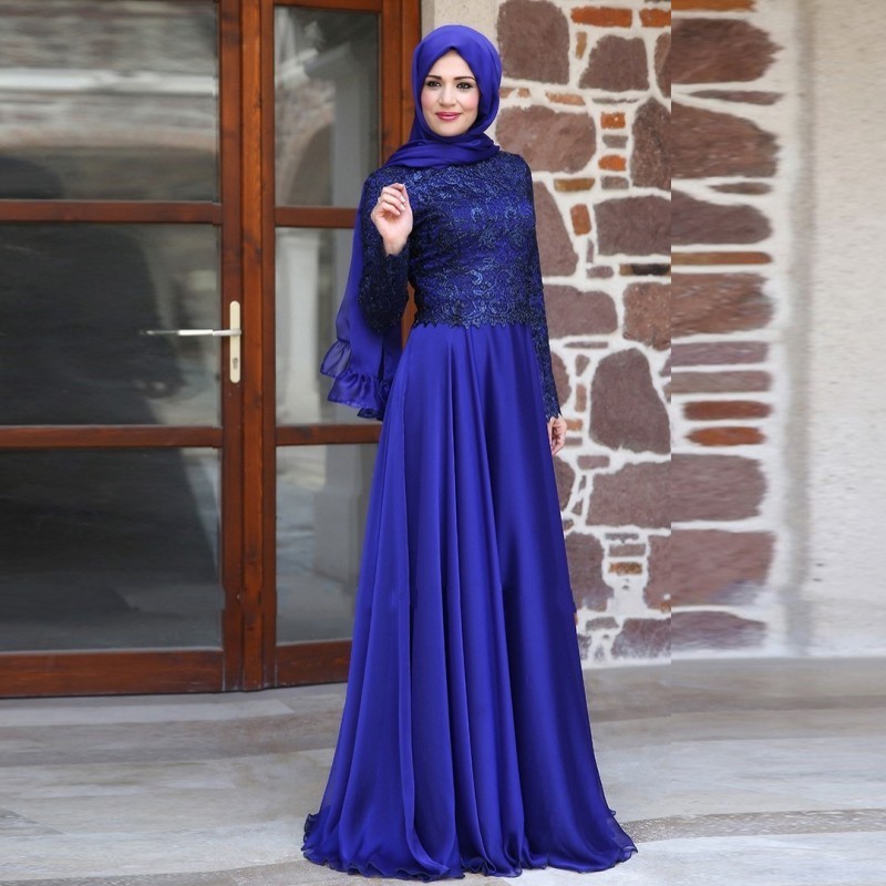 صور اجمل فساتين سواريه للمحجبات 2017