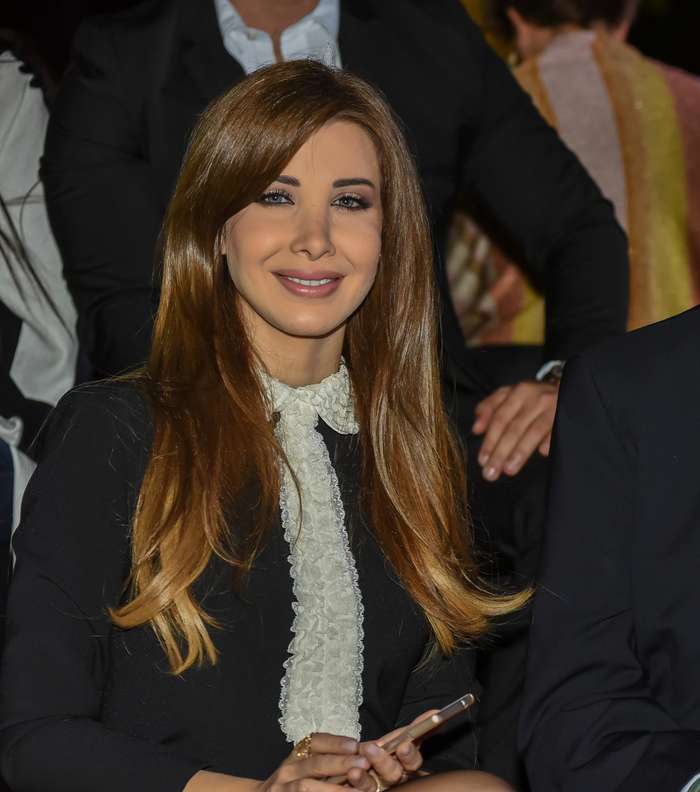 نانسي عجرم خلال أسبوع الموضة العربي