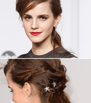  أكسسوار الشعر عنوان إطلالة إيما واتسون عام 2014