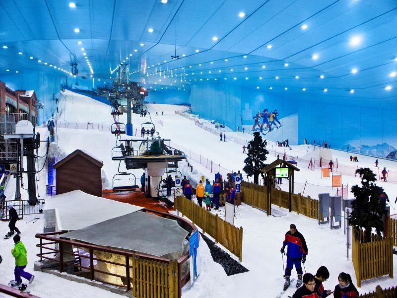 اين يمكنك التزلج في دبي