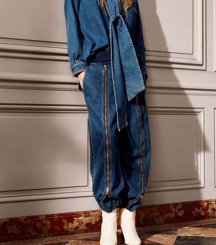 موضة الجينز مع السحابات باسلوب الـ Sweat pant من كلوي لما قبل خريف 2016