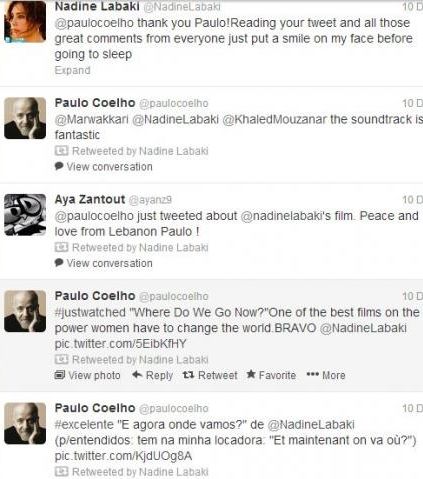 صور الكاتب باولو كويلو يمدح بفيلم نادين لبكي عبر تويتر