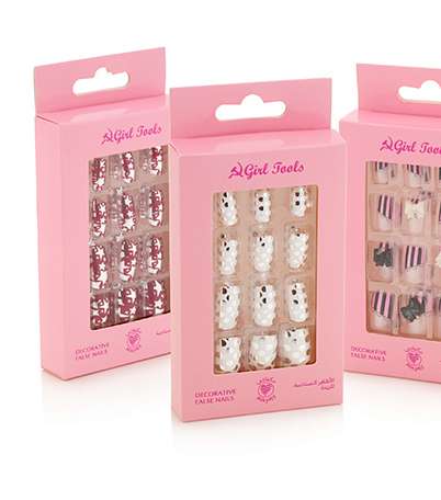 مجموعة  Girls Tools Decorative False Nails لأظافر جاهزة
