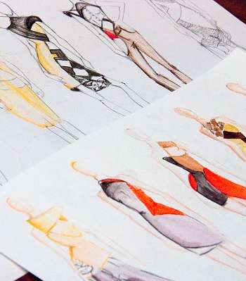 رسوم تصاميم في كليّة لندن للأزياء 