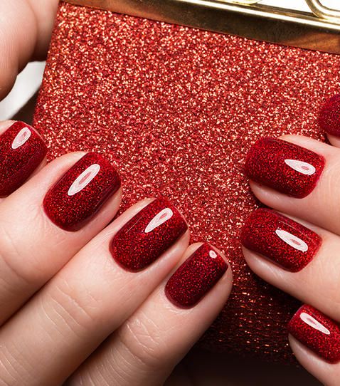 صور اجمل مناكير احمر