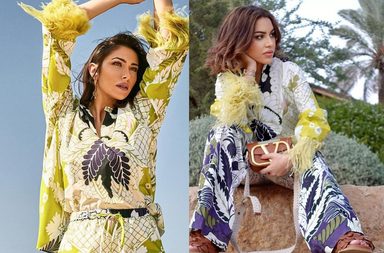 الاعلامية السعودية نجود الرميحي ودانييلا رحمة بالاطلالة نفسها