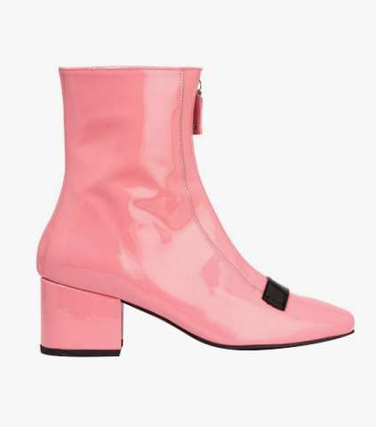 حذاء الكاحل باللون الزهري لشتاء 2017