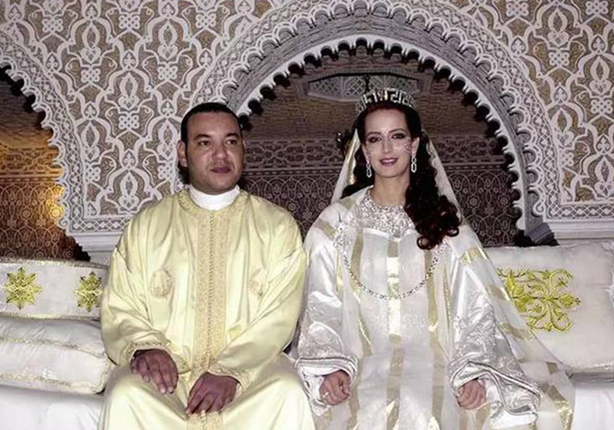 الملك محمد السادس يوم زفافه