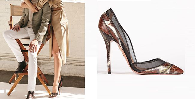 تعاون بين أوليفيا باليرمو و Aquazzura لتصميم الأحذية
