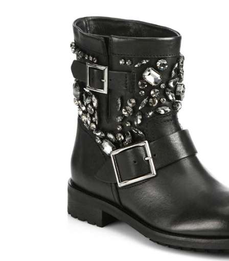 لشتاء 2016 اختاري حذاء الكاحل باسلوب المحارب والمزين بالاحجار من Jimmy choo