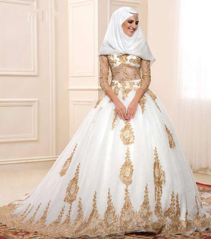 صور اجمل فساتين الزفاف للمحجبات