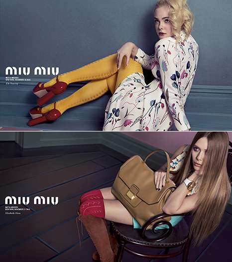 داكوتا فانينغ الوجع الإعلاني لماركة Miu Miu لربيع وصيف 2014