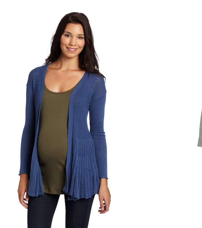 من القطع الشتويّة التي تناسب المرأة الحامل، الكارديغان المفتوحة من الأمام