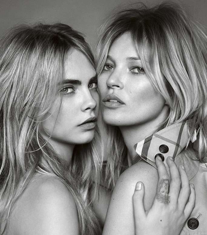 عناق لثلاثية بريطانية ناجحة مع كيت موس، كارا دليفين و Burberry