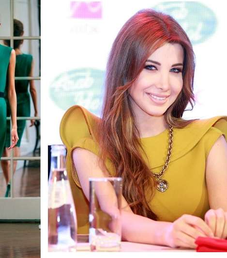 نانسي عجرم بفستان متوسّط الطول