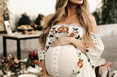 صور اجمل ملابس حوامل للعيد
