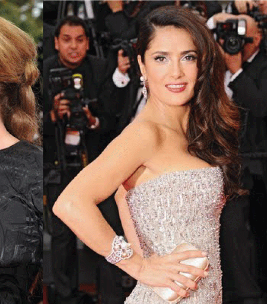 كارولين شوفل وسلمى حايك تخترن شوبارد