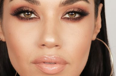 مكياج عيون سموكي بني