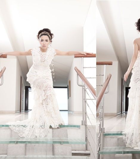 المصممة كارولين صيقلي تقدم لكِ فستان زفاف من الدانتيل 