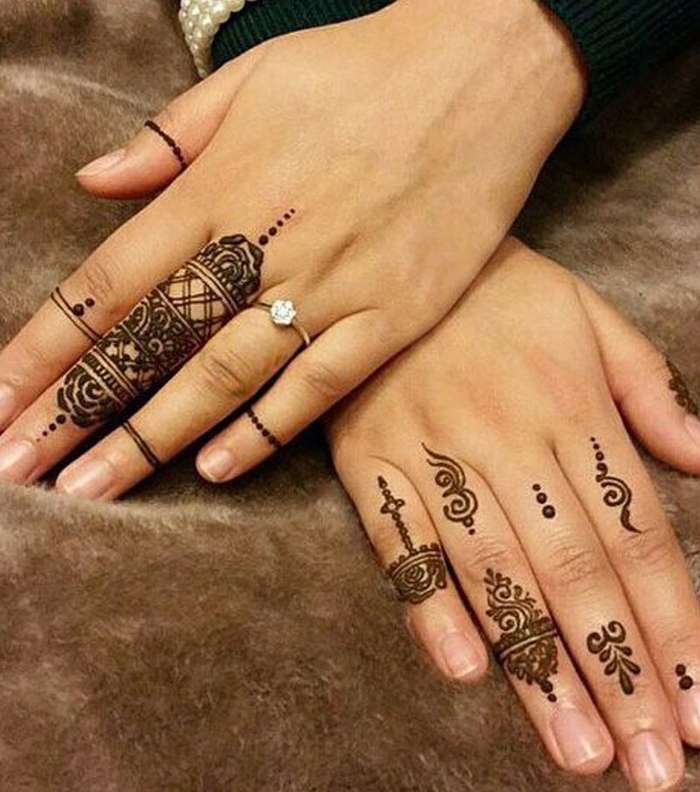 رسومات حنة بسيطة للعروس