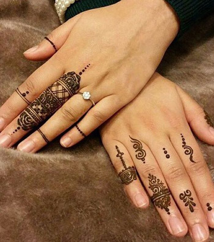رسومات حنة بسيطة للعروس