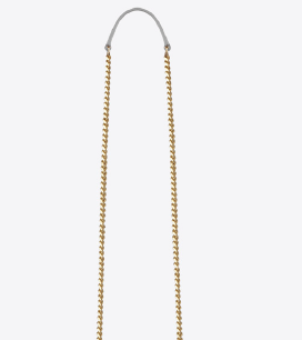 حقيبة Baby Chain Monogram باللون الفضي من سان لوران