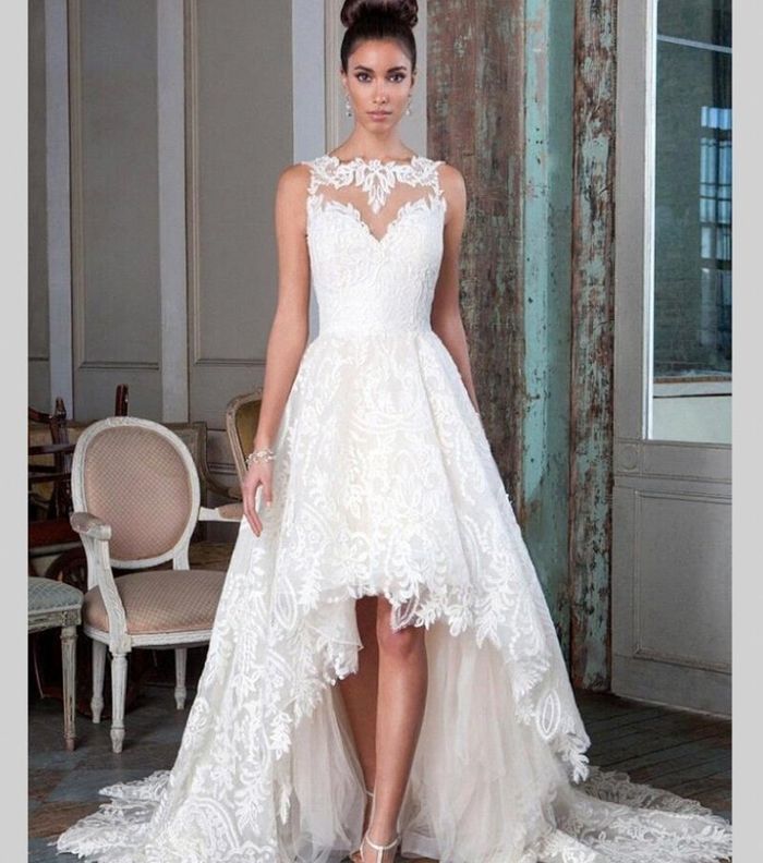 صور اجمل فستان عروس قصير