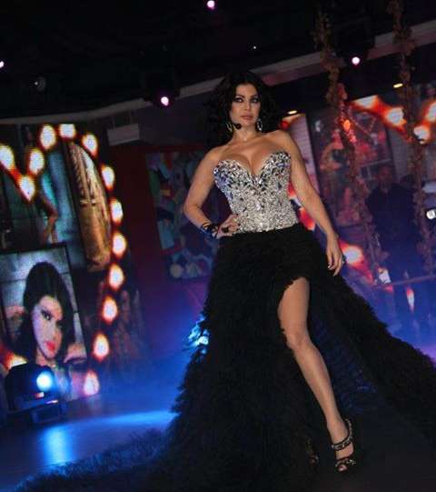 هيفاء وهبي تختار فستاناً منفوشاً من مجموعة طوني يعقوب