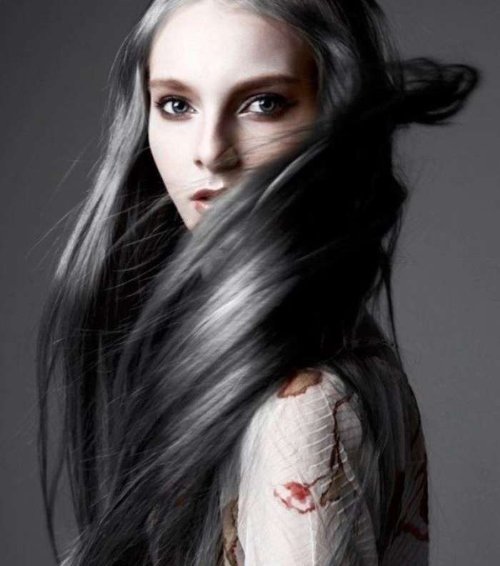 صور صيحة شعر اشقر رمادي غامق