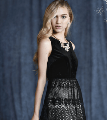 صور موديلات فساتين مخمل مع دانتيل 2014