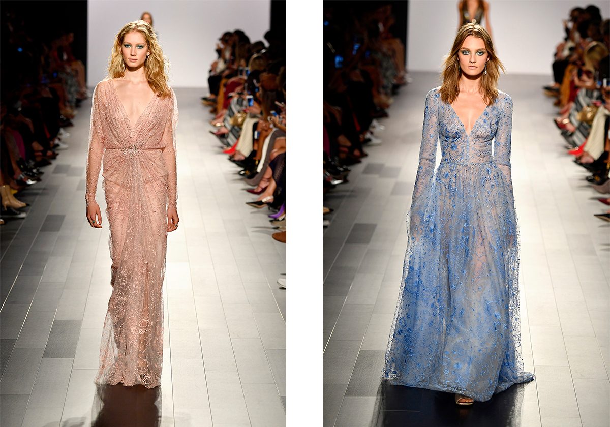 فستان التول المطرز بالشك من Tadashi shoji