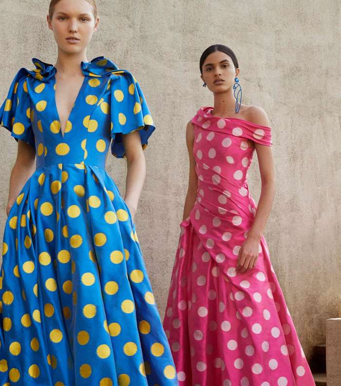 الفساتين الطويلة المنقطة Polka Dots من كارولينا هيريرا Resort 2018