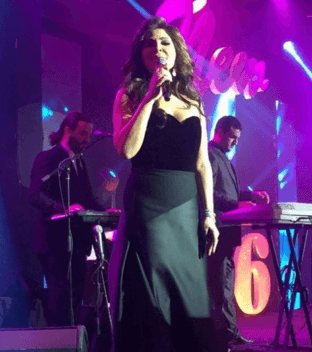 اطلالة اليسا ليلة راس السنة بفستان من لانفان