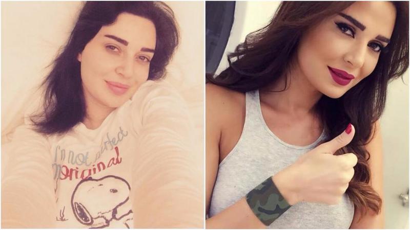 نجمات عربيات مكياج قبل وبعد
