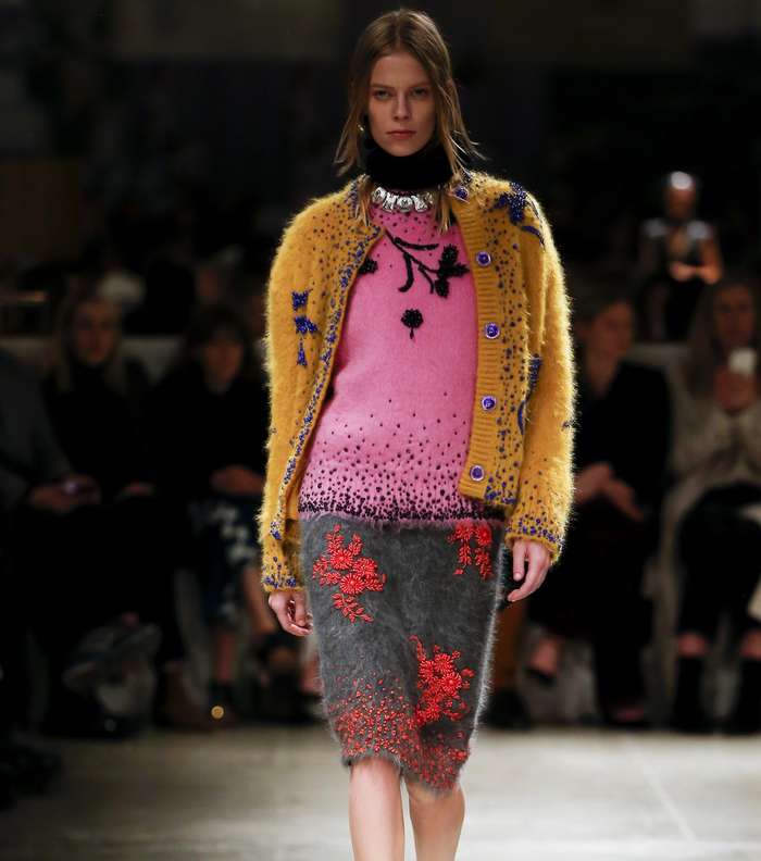 الصوف المزين برسومات من الترتر من برادا لشتاء 2018