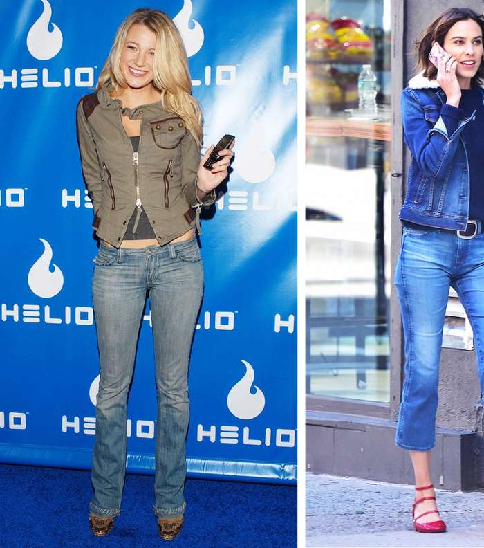 الجينز بقصة الـ Boot Cut عام 2006 او الجينز بالقصة الواسعة بطول الكاحل عام 2016
